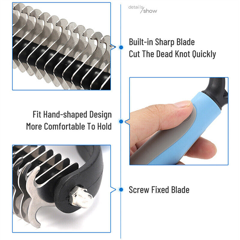 Double-Sided Deshedding & Dematting Rake