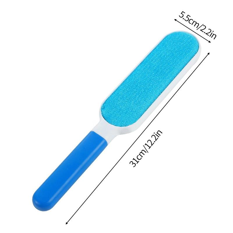 Reusable Double-Sided Pet Hair Brush with Self-Cleaning Base