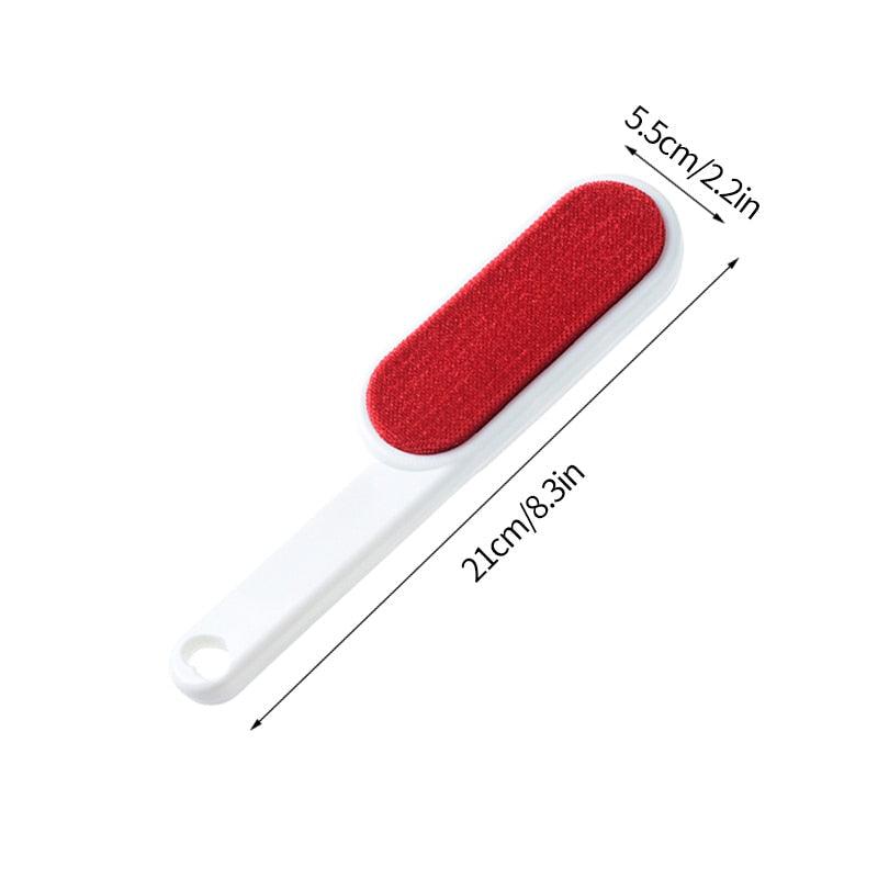 Reusable Double-Sided Pet Hair Brush with Self-Cleaning Base