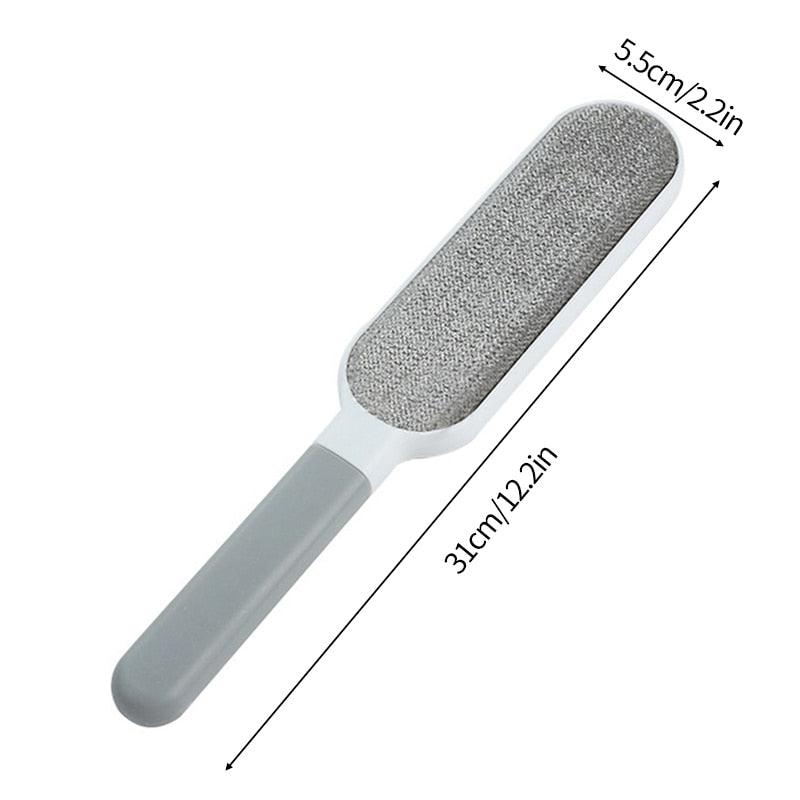 Reusable Double-Sided Pet Hair Brush with Self-Cleaning Base